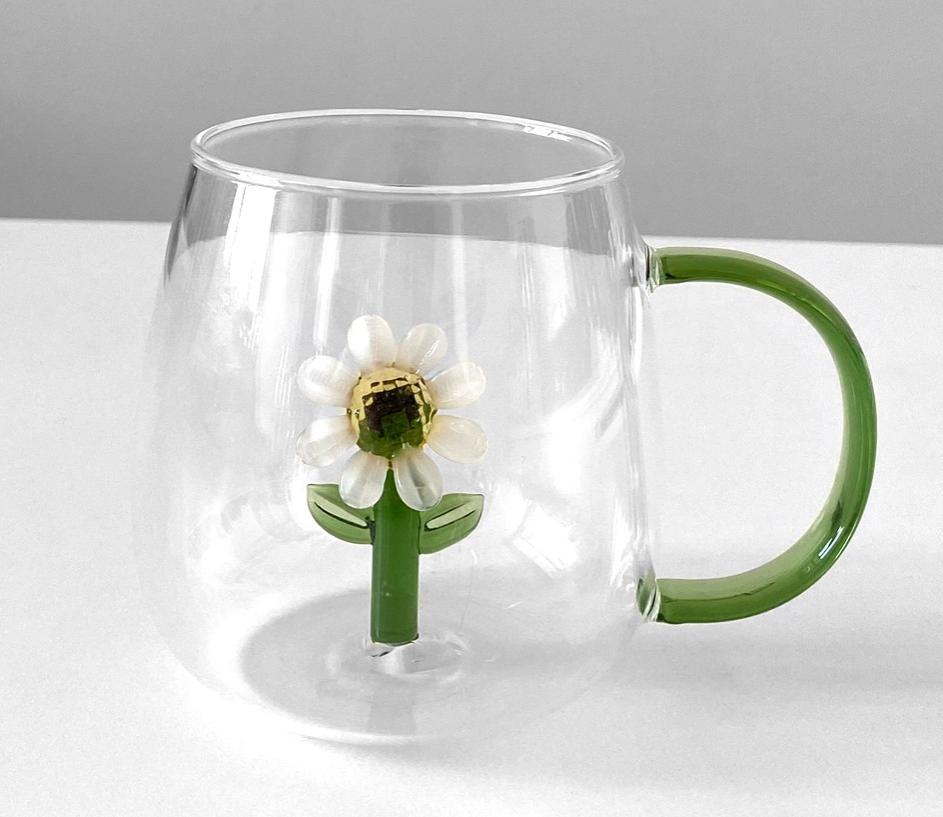 Papatya Kulplu Kahve & Çay Bardağı  350 Ml