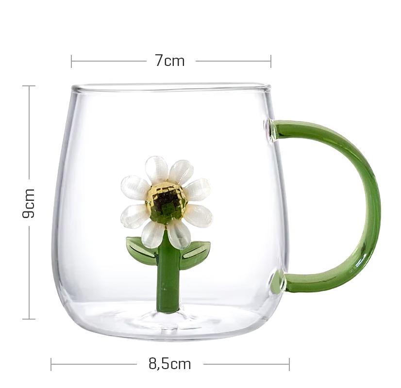 Papatya Kulplu Kahve & Çay Bardağı  350 Ml