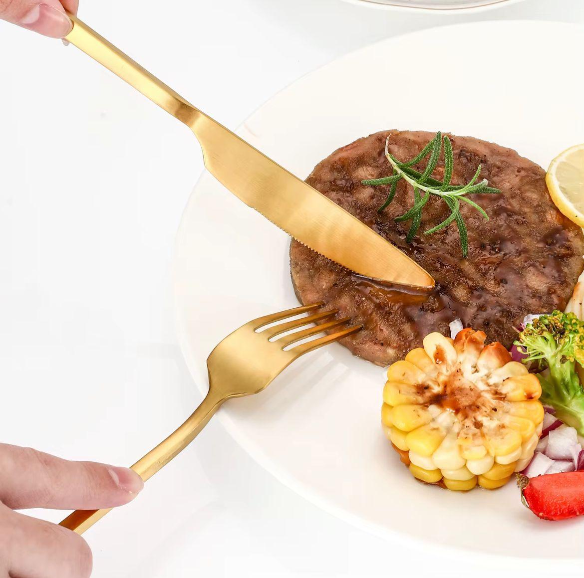 Paslanmaz Çelik Gold  Bıçak Seti 6 Lı *100