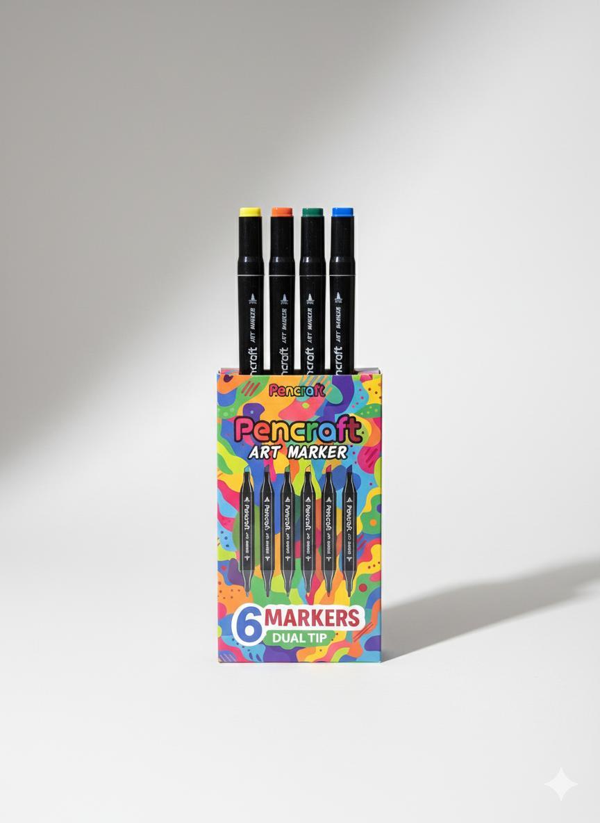 Pencraft Marker Boyama Kalemi 6 Lı Set