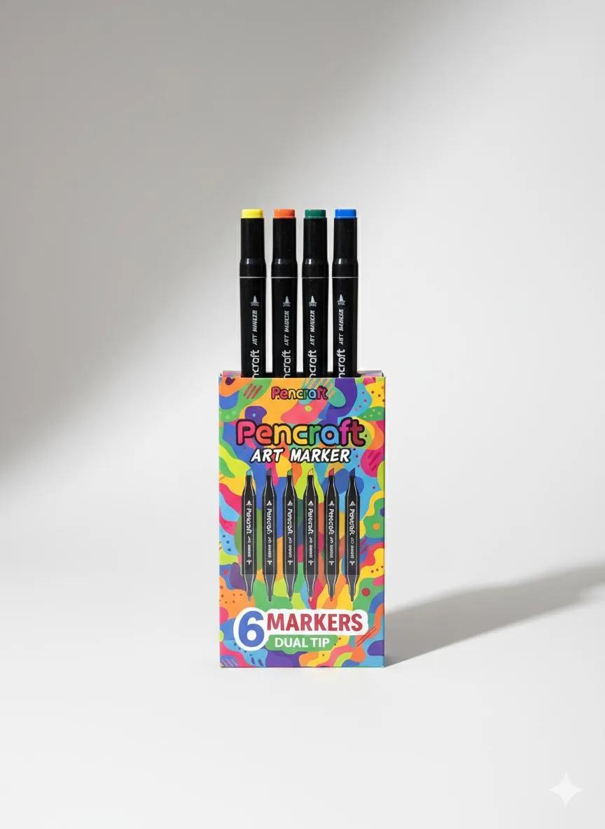 Pencraft Marker Boyama Kalemi 6 Lı Set