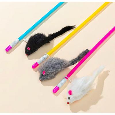 Plastik Kedi Oyun Oltası Fareli