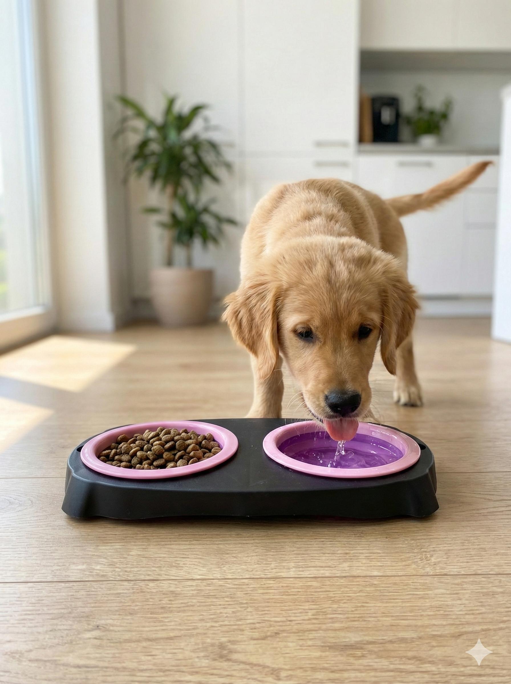 Premium Katlanabilir Silikon İkili Mama ve Su Kabı