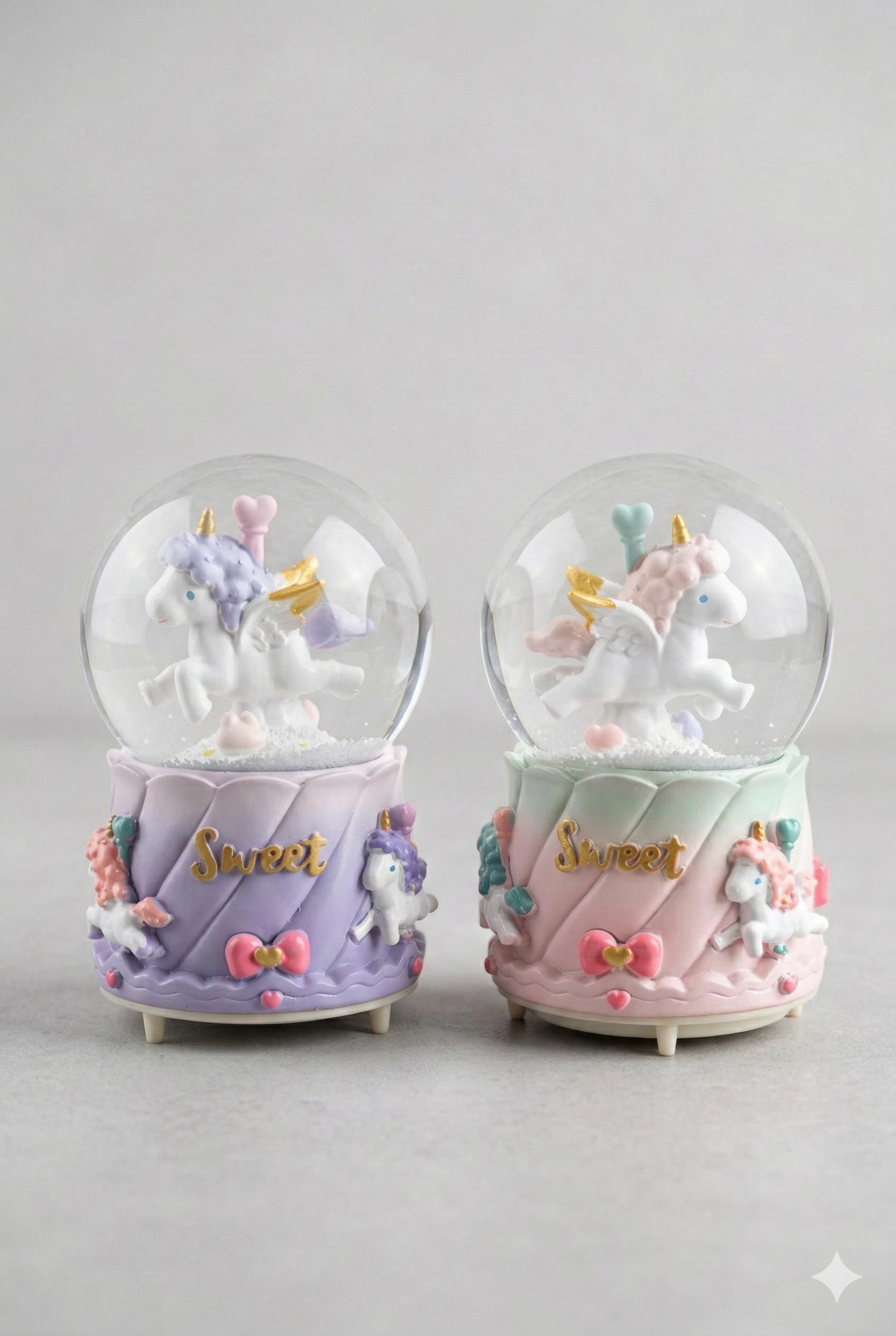 Sweet Unicorn Işıklı ve Müzikli Kar Küresi Seti
