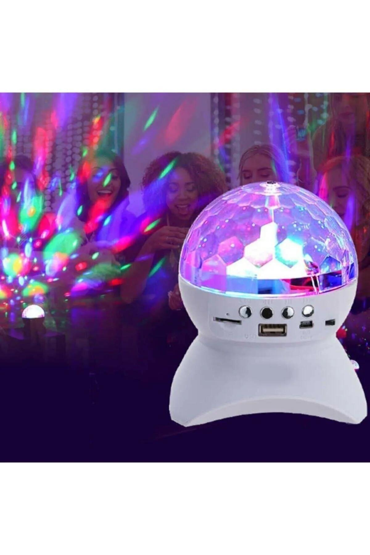 Bluetooth Hoparlör SD+USB Gece Lambası Disko Led Küçük