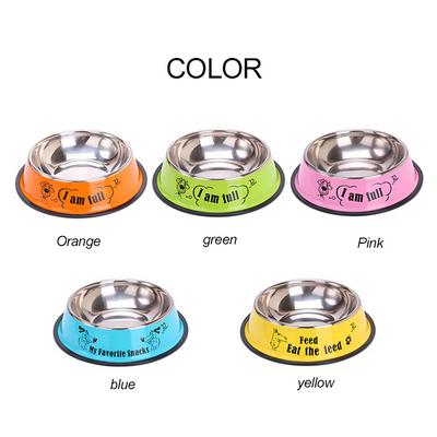 Çelik Mama Kabı Renkli Baskılı Model 16 Cm
