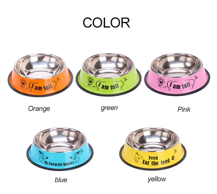 Çelik Mama Kabı Renkli Baskılı Model 16 Cm