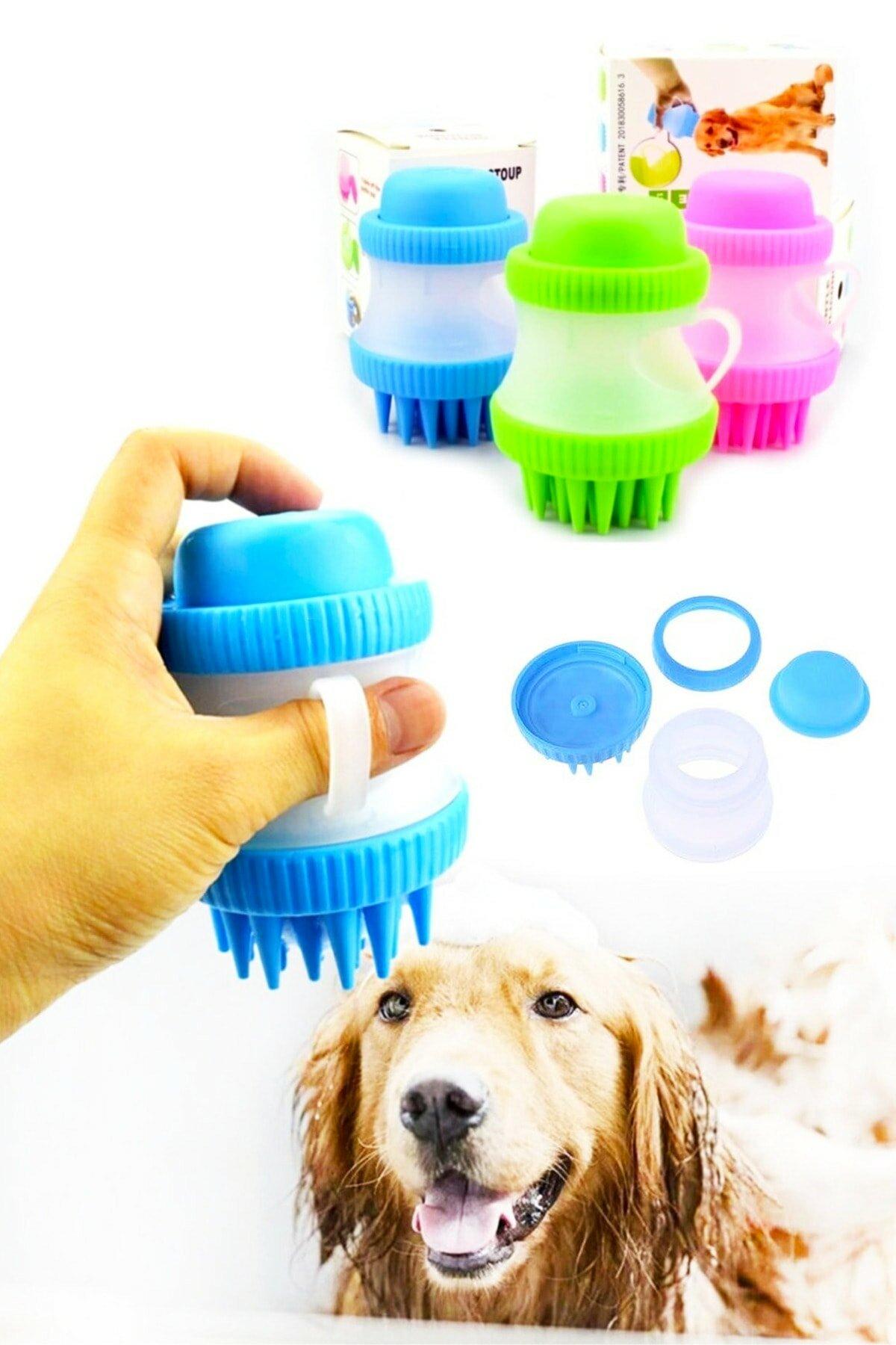 Kedi&Köpek Şampuan Hazneli Yıkama Fırçası