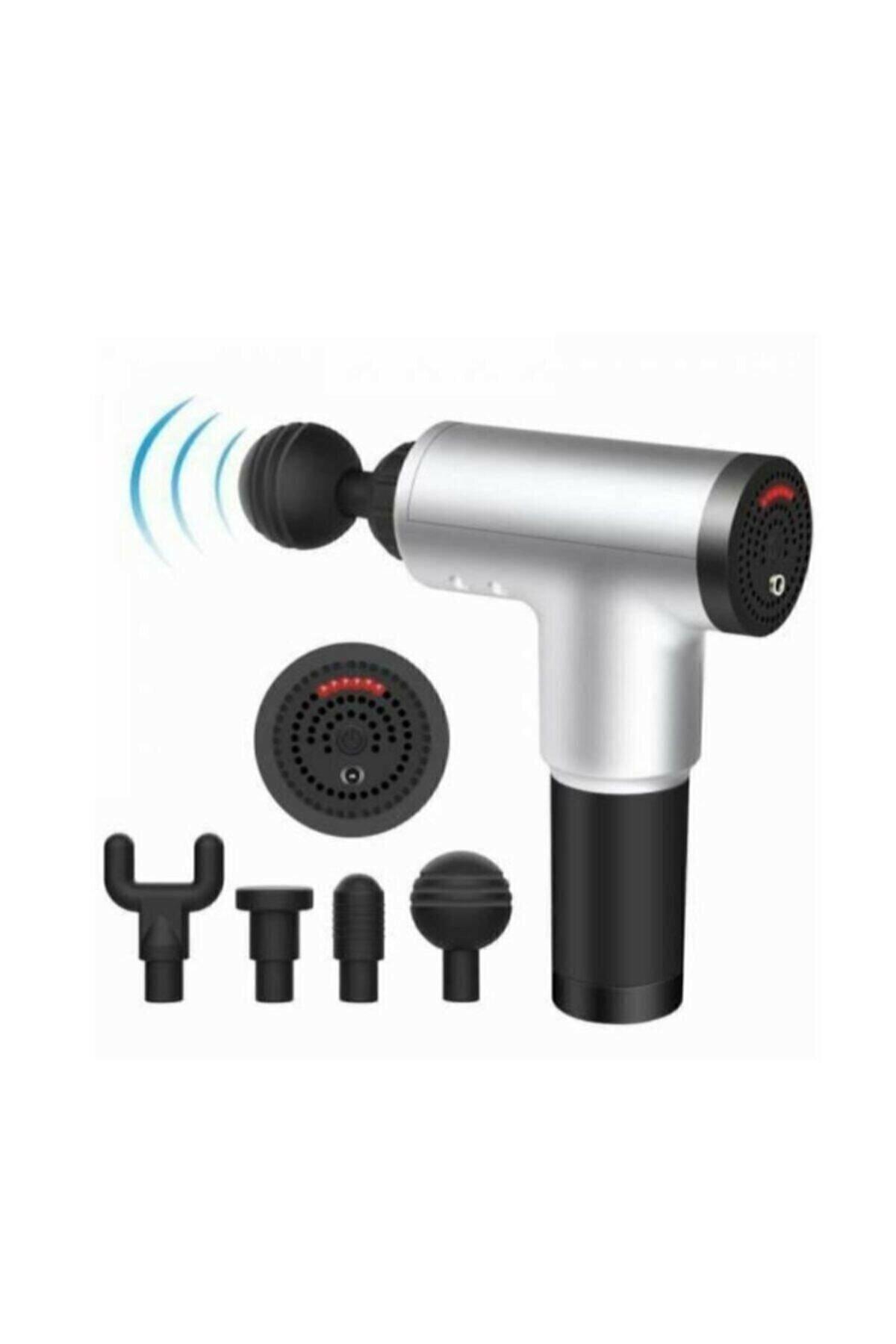 Masaj Tabancası 4 Başlıklı Sporcu Masajı Aleti