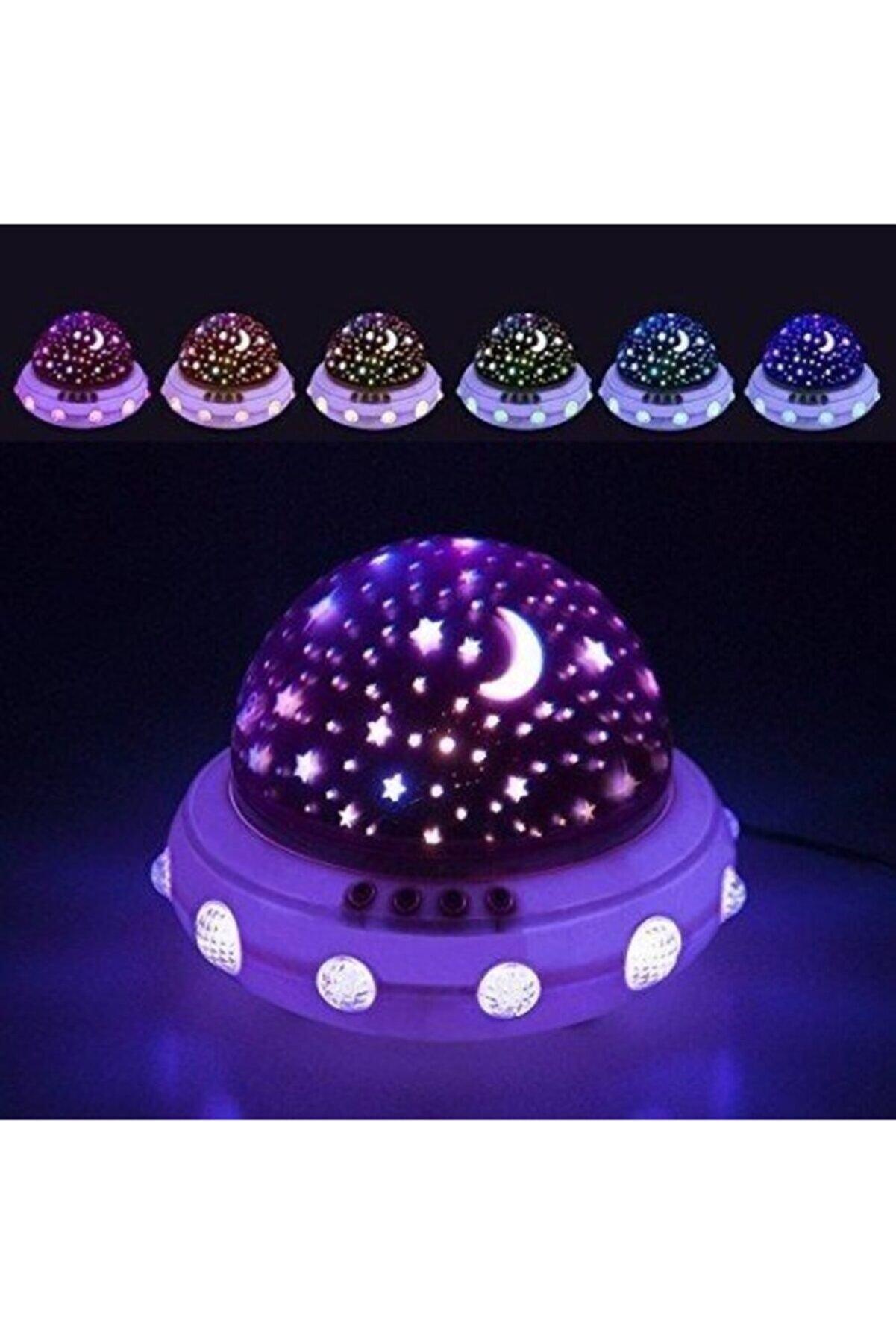 Yıldızlı Müzikli Led Projektör Gökyüzü Gece Lambası
