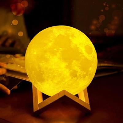 Dolunay 3D Ay Gece Lambası Stantlı 16 CM