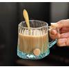 2 Lİ Cam Kupa Bardak Set + Çay Kaşığı *30