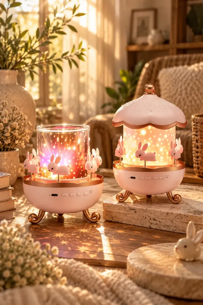 Carousel Rotating Reflective Night Lamp