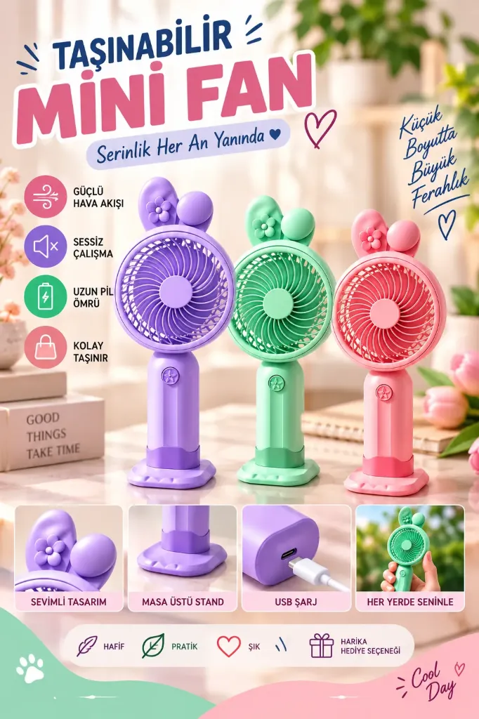 Kademeli Standlı Fan Askılı Kulaklı *180
