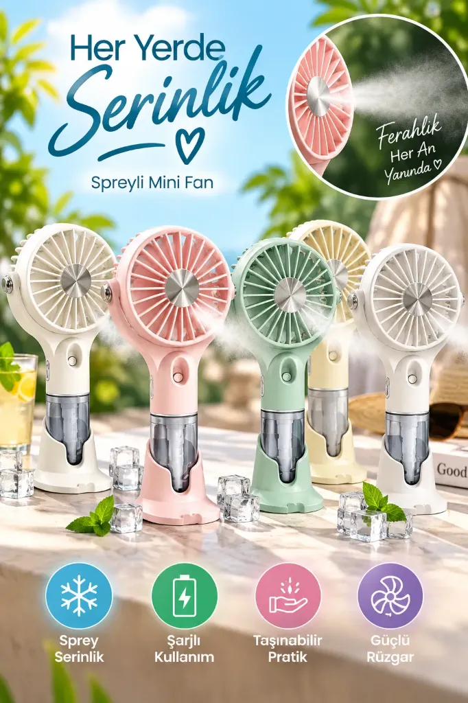 Adjustable Humidifier Fan with Stand