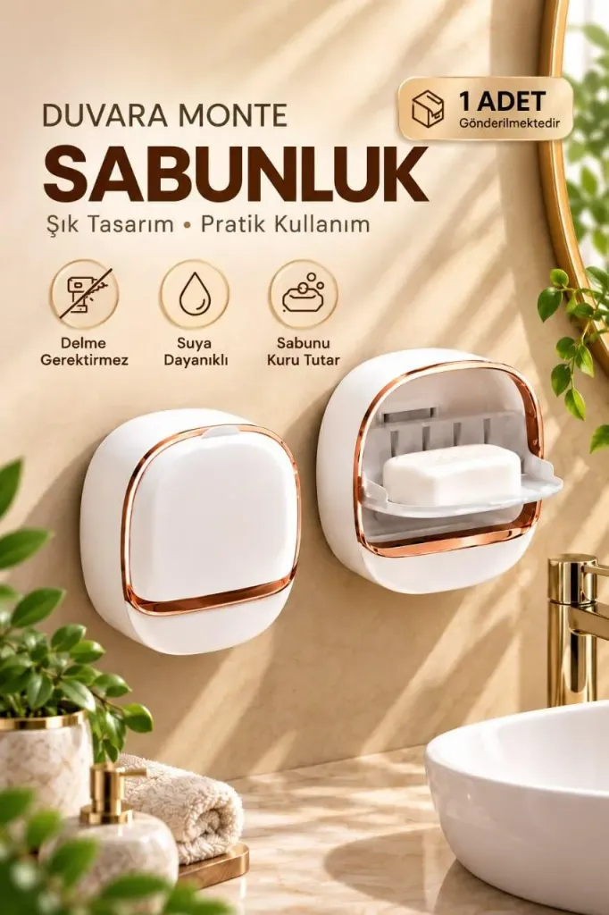 Plastic Soap Dish White Gold *190