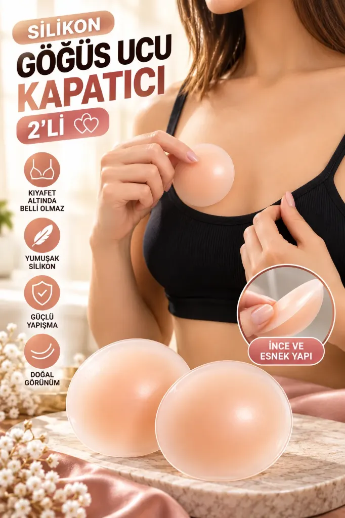 Silikon Göğüs Ucu Kapatıcı 2 Li