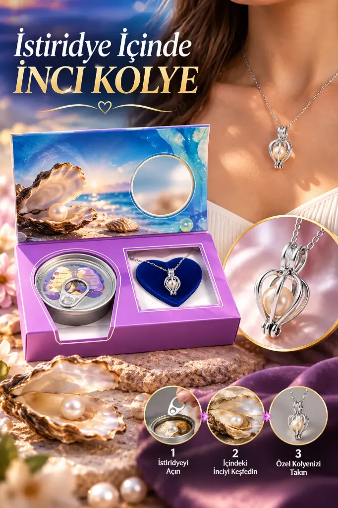 İstiridye İçinde İnci Kolye