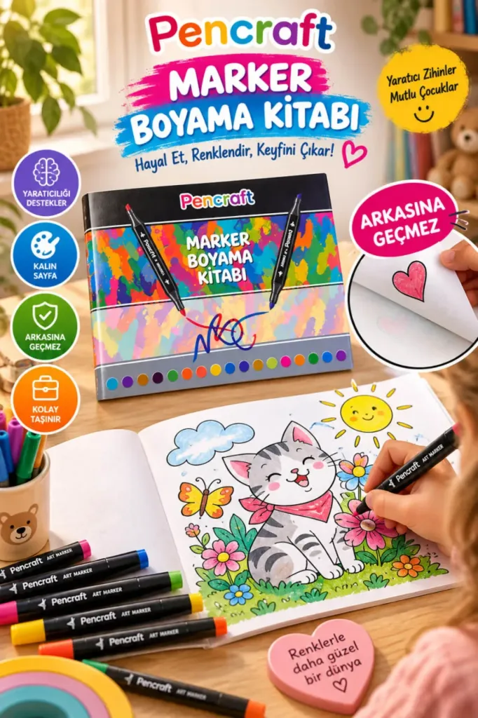Marker Boyama Kitabı 24 Sayfalı