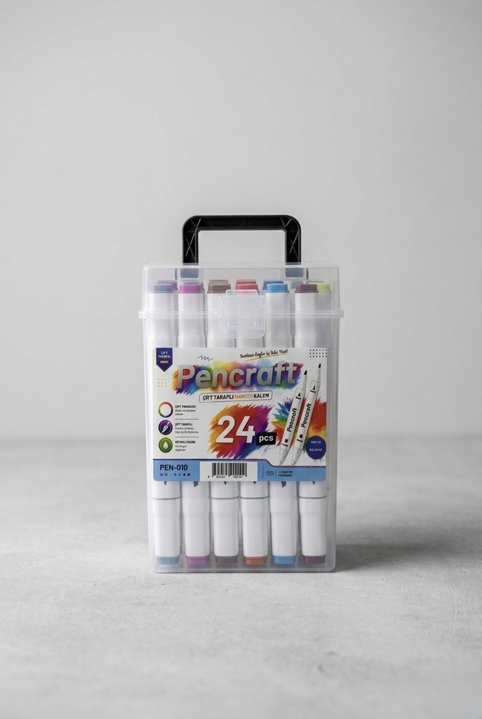 24'lü Set Kutulu Beyaz Marker Kalem
