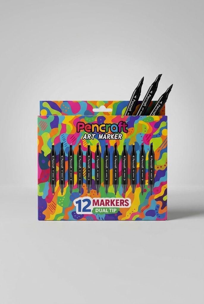 Pencraft Marker Kalem Seti 12'li Set Kutulu
