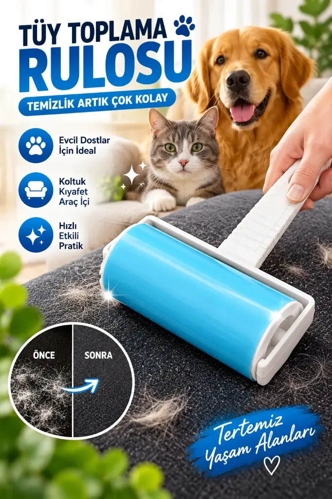 Silicone Washable Pet Hair Removal Roller