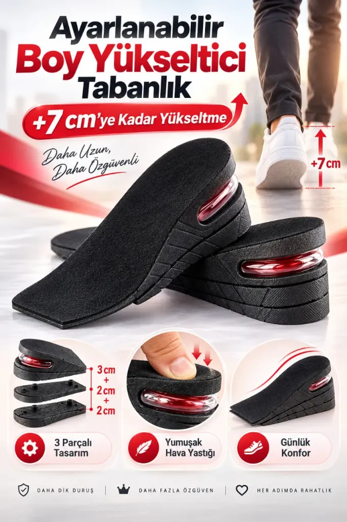 [FBS-167] Topuk Yükseltici Tabanlık 7 Cm *100