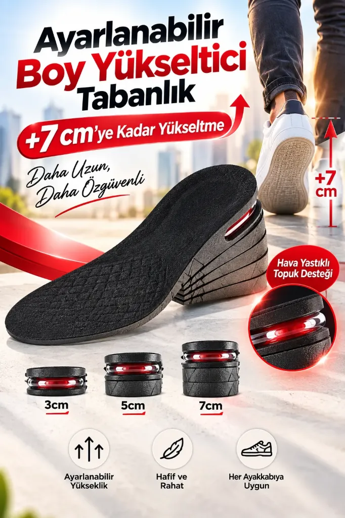 [FBS-167] Topuk Yükseltici Tabanlık 7 Cm