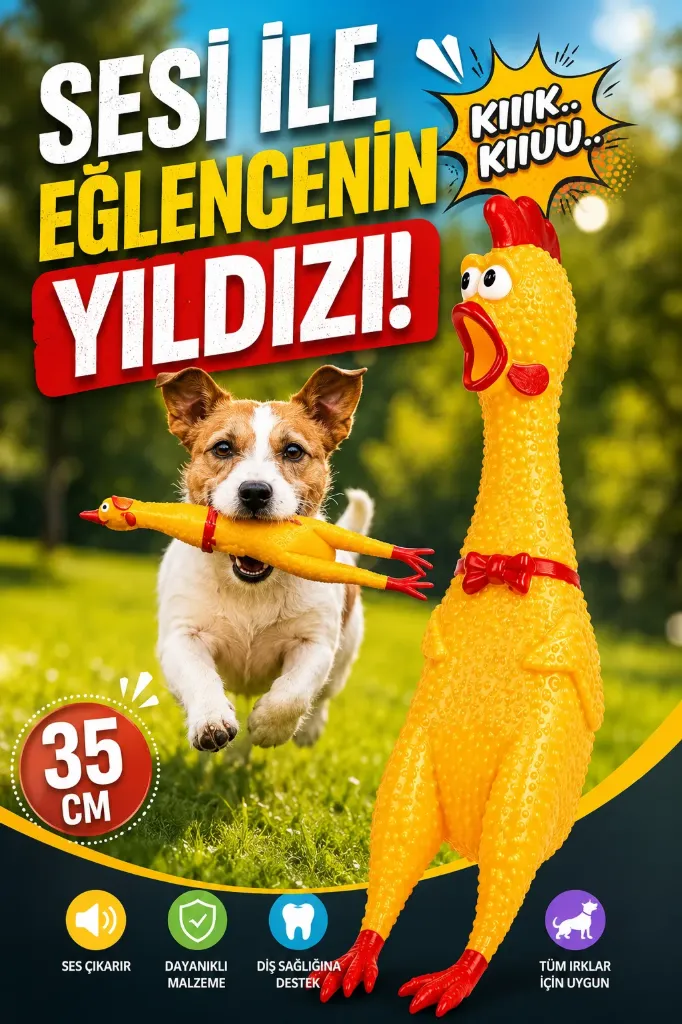 [FBS-89] Sesli Öten Horoz Oyuncak 35 Cm *120