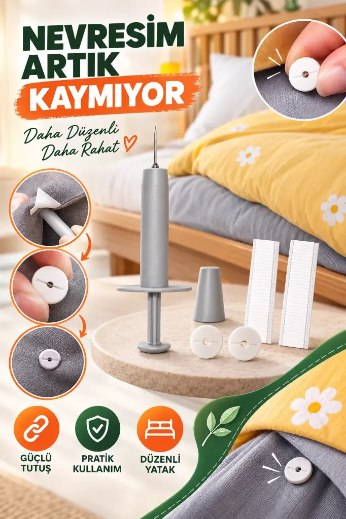 [FBS-253] Yorgan Kılıfı ve Çarşaf  Sabitleyici Düğme Seti *400