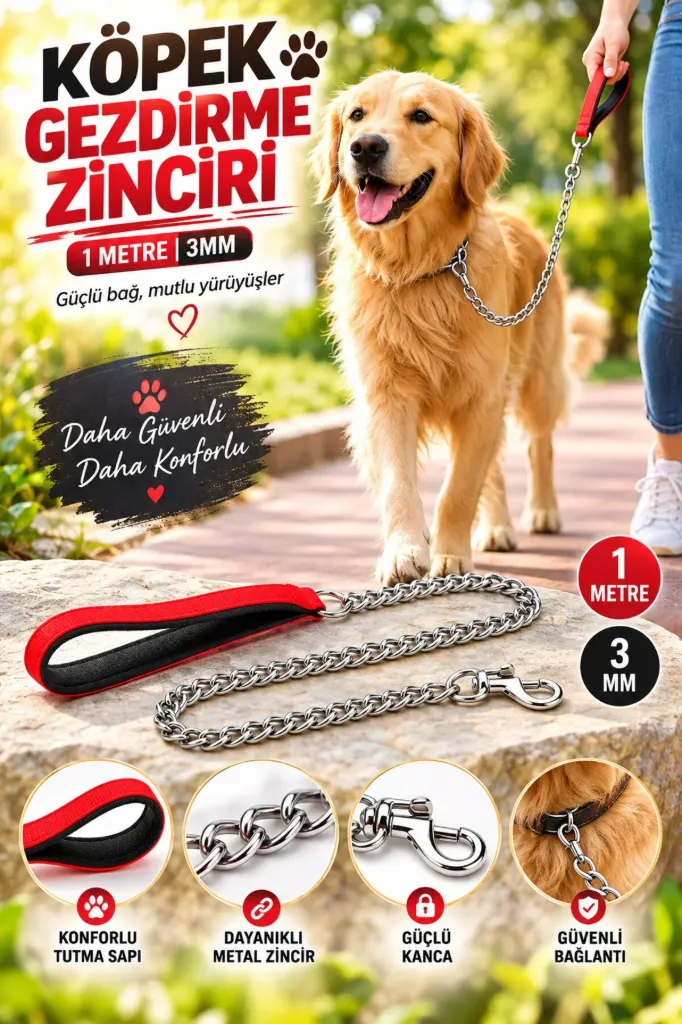 [FBS-259] Köpek Gezdirme Zinciri 1 Metre 3mm *120