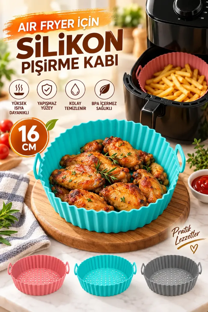 Air Frey Pişirme Silikonu Yuvarlak 16 CM