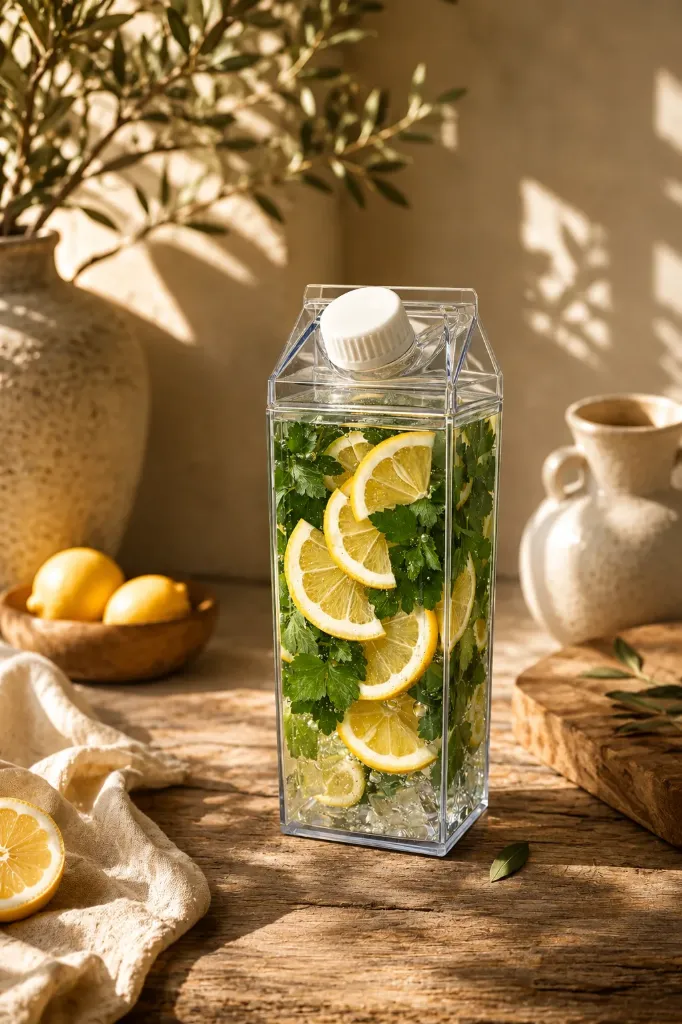 500 Ml Mika Süt Kabı Şeffaf