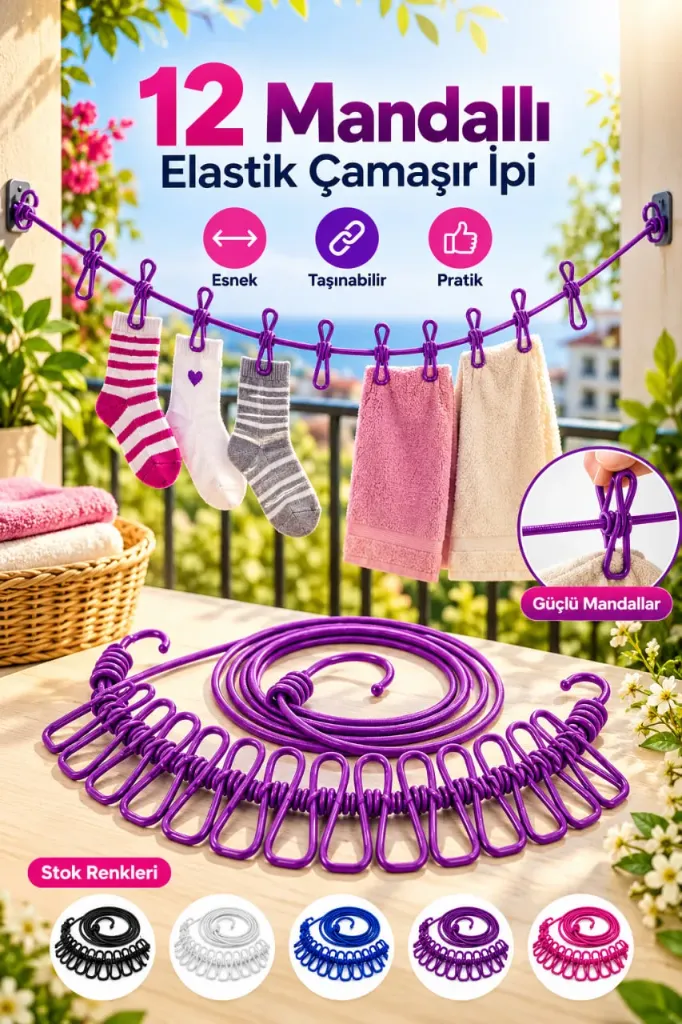 Askılı Çamaşır İpi