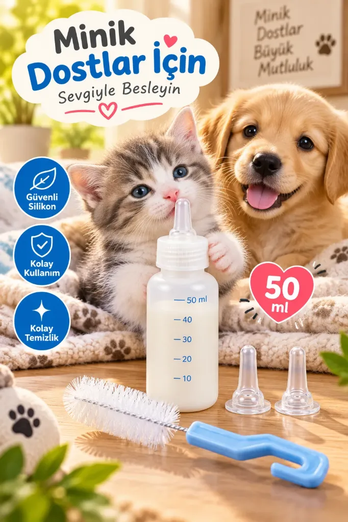 Kedi Köpek Yavru Besleme Biberon