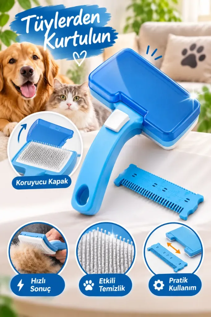 Kedi Köpek Petzoom Basmalı Tarak *72