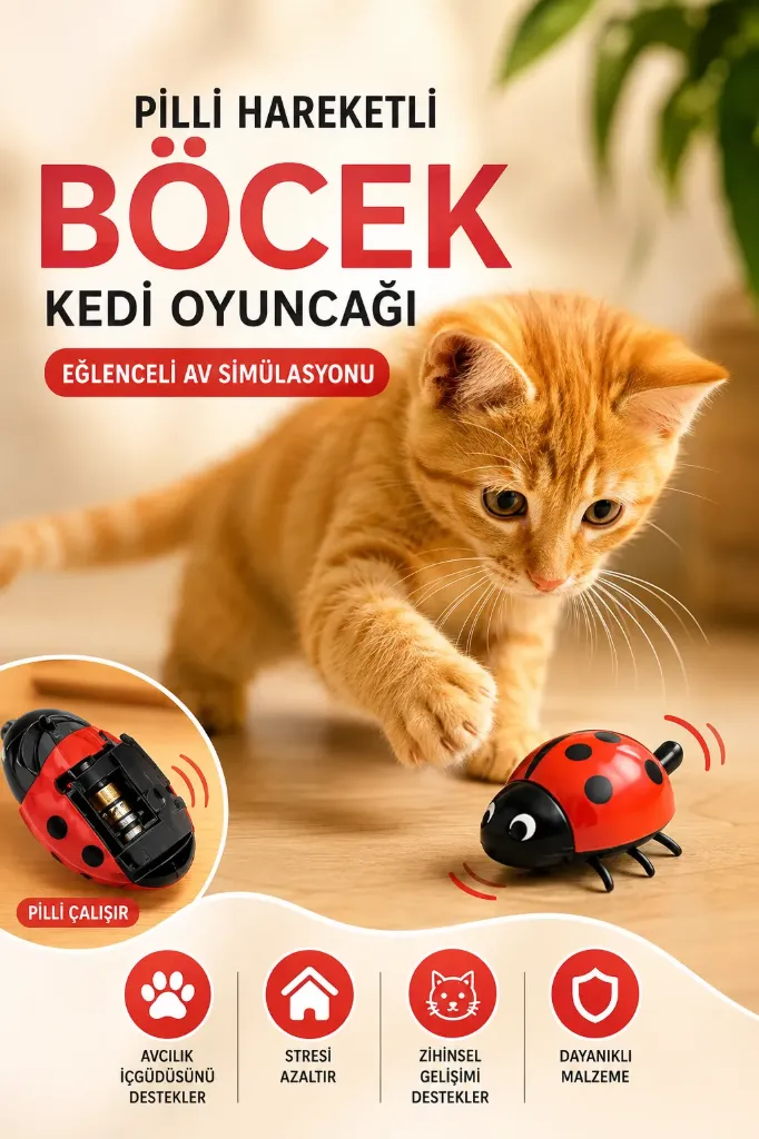 Cat Toy Battery Operated Bug
