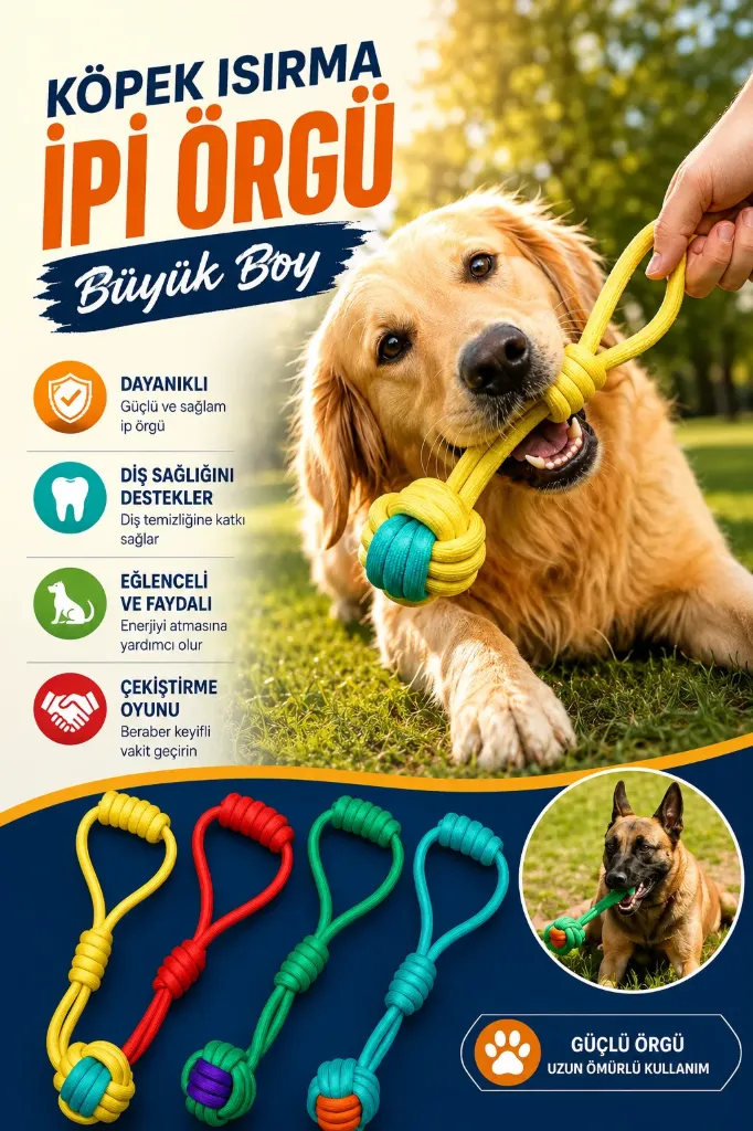 Köpek Isırma İpi Örgü Büyük *144