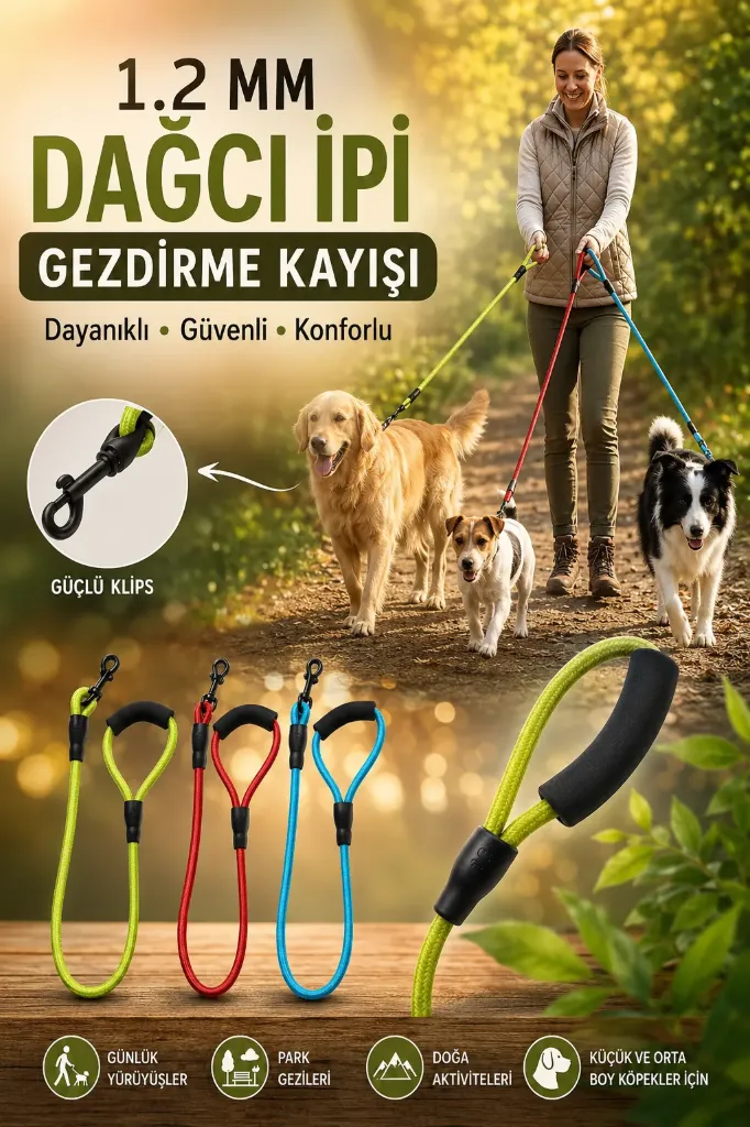 Kedi Köpek Gezdirme Örme İp Model 1.2 mm *240
