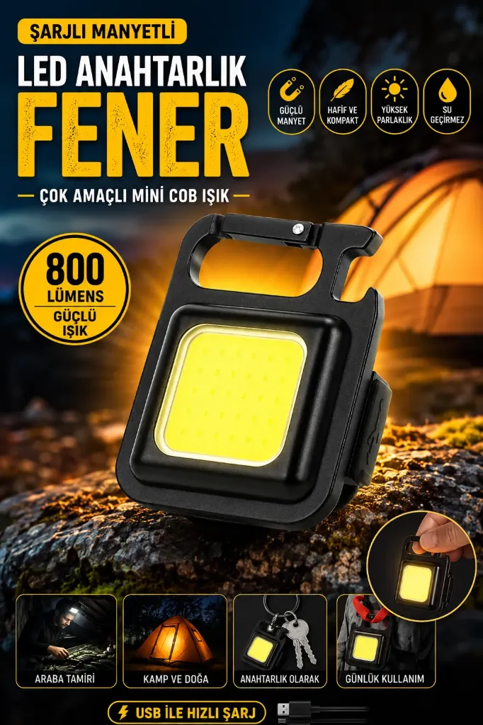 [FBS-390] Şarjlı Magnet Model Led Anahtarlık