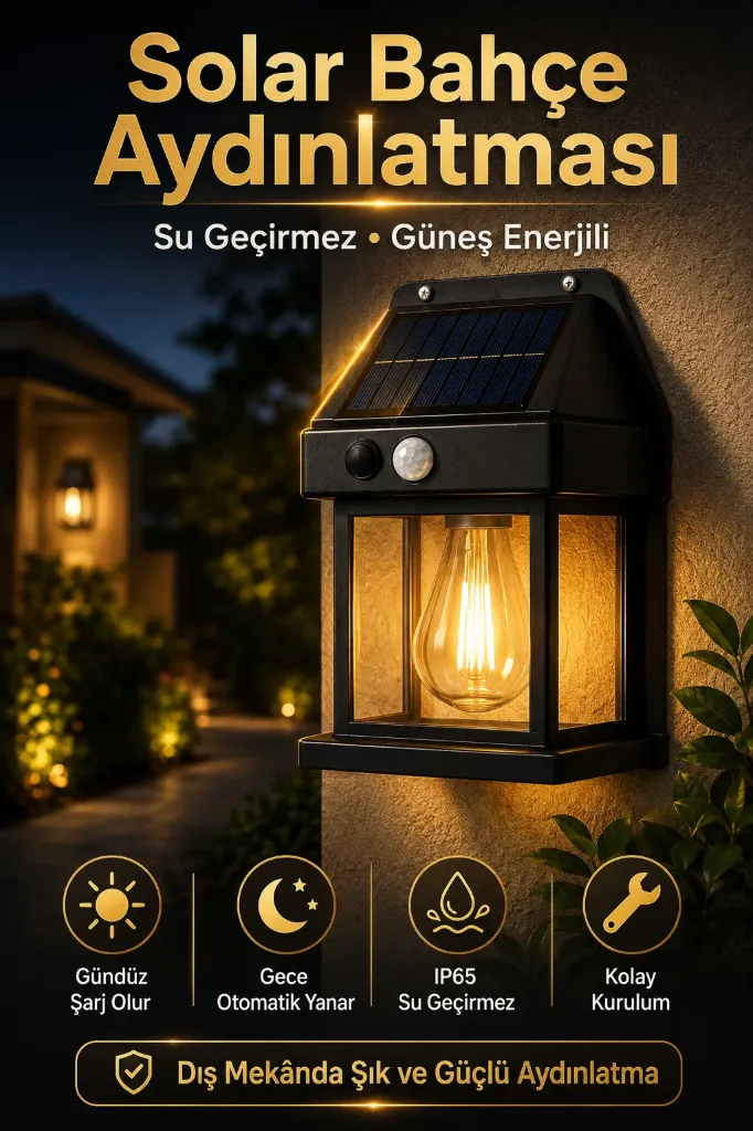 [FBS-405] Ampül Moldel Solar Duvar Lambası Dış Cephe *80