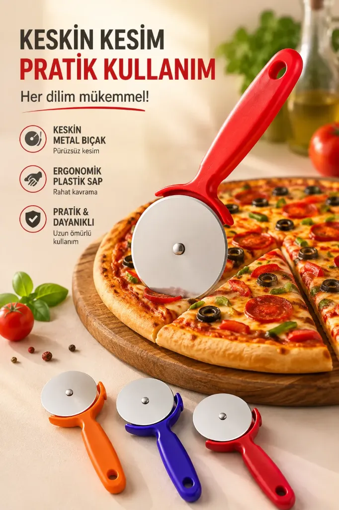 [FBS-420] Platik Saplı Metal Pizza Dilimliyici *288
