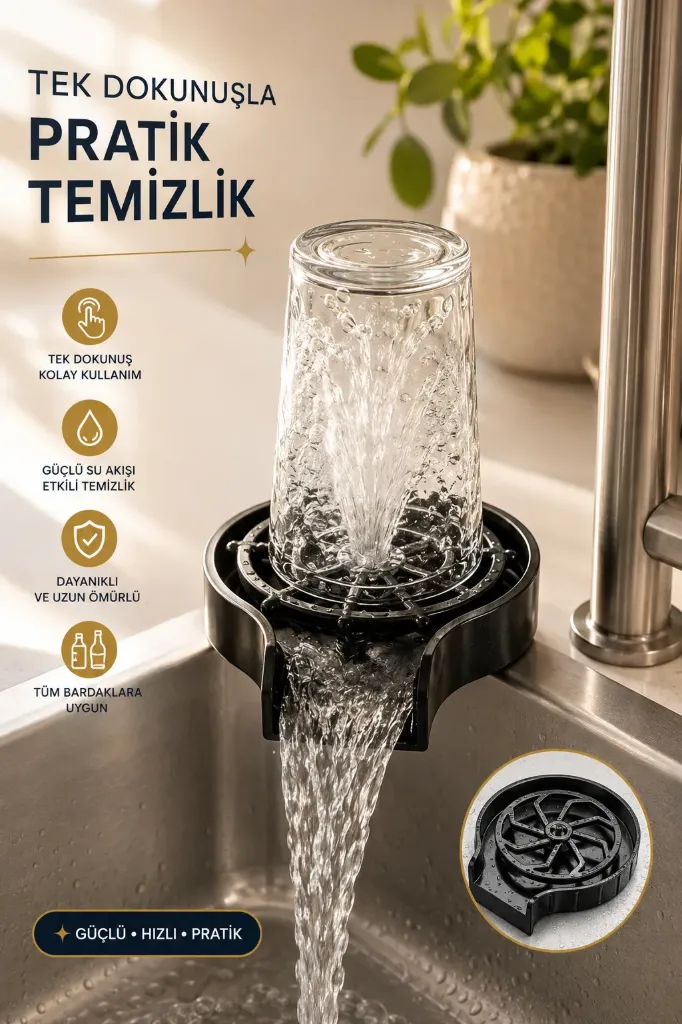 Yüksek Basınçlı Cam Bardak Yıkama Musluğu