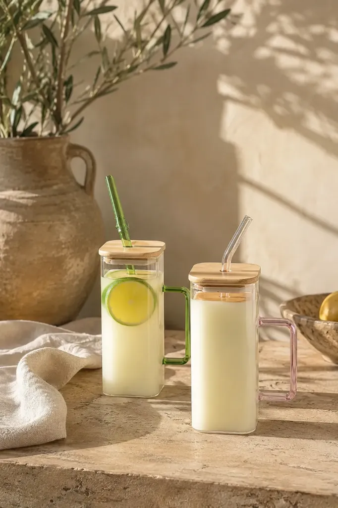 [FBS-676] Renkli Kulplu Kahve & Çay Bardağı 350 Ml