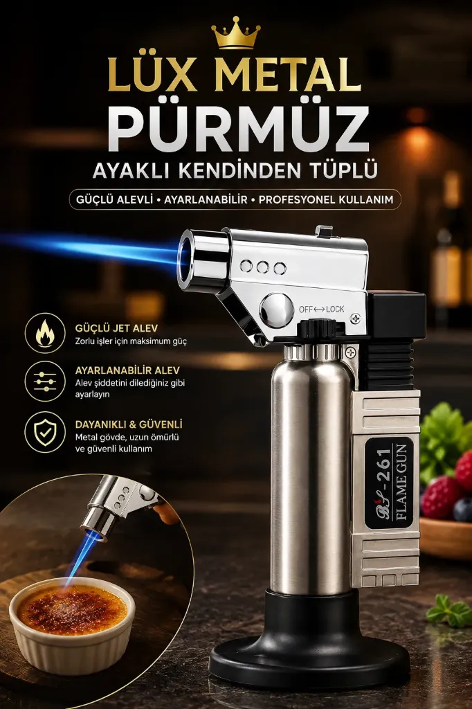 [FBS-698] Lüx Metal Pürmüz Ayaklı Kendinden Tüplü *100