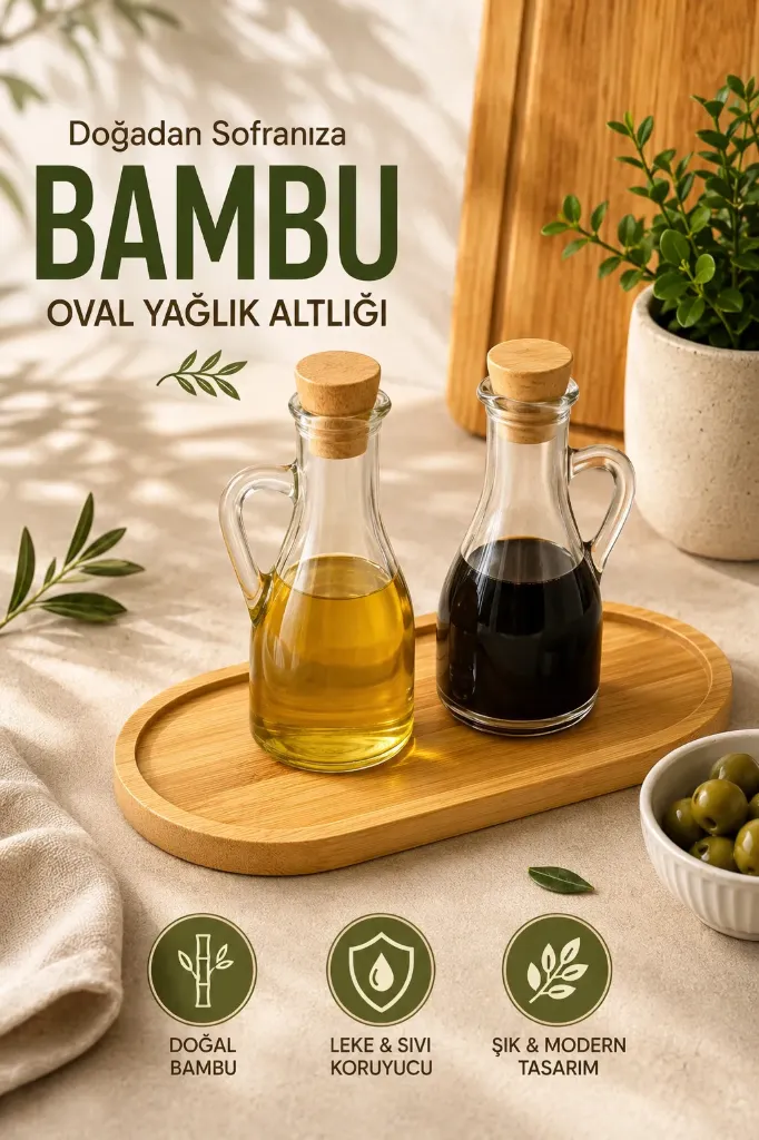Bambu Yağlık Altlığı Oval*240
