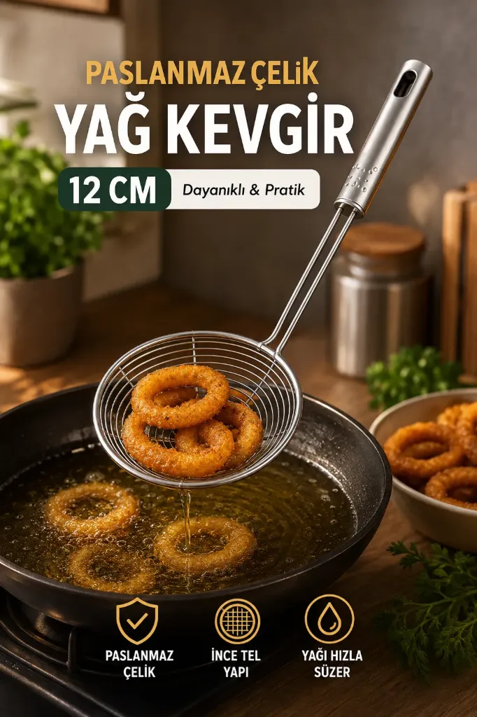 Metal Yağ Kevgir 12 Cm