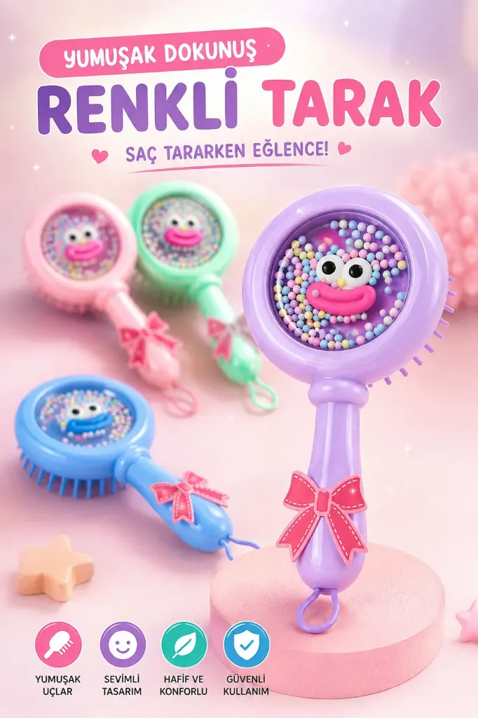 [FBS-815B] Yuvarlak Renkli Çocuk Tarak