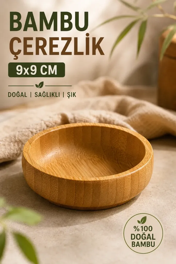 Bambu Çerezlik Yuvarlak 9x9 *96
