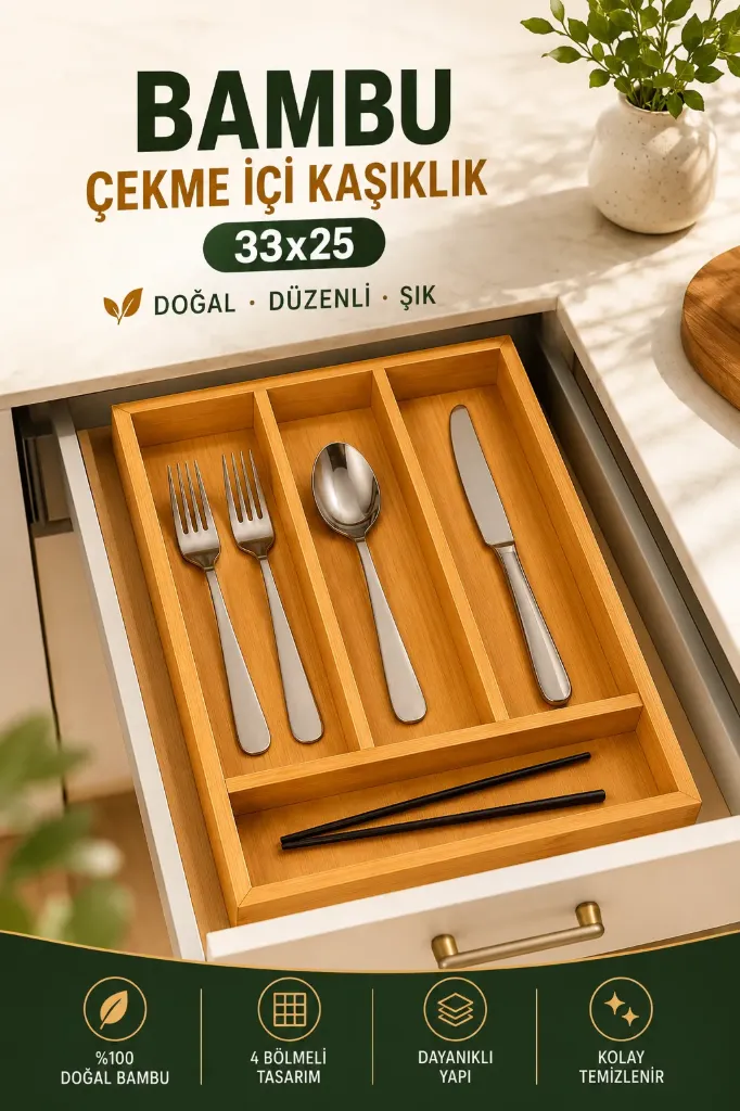 Bambu Kaşıklık 33x25 *24